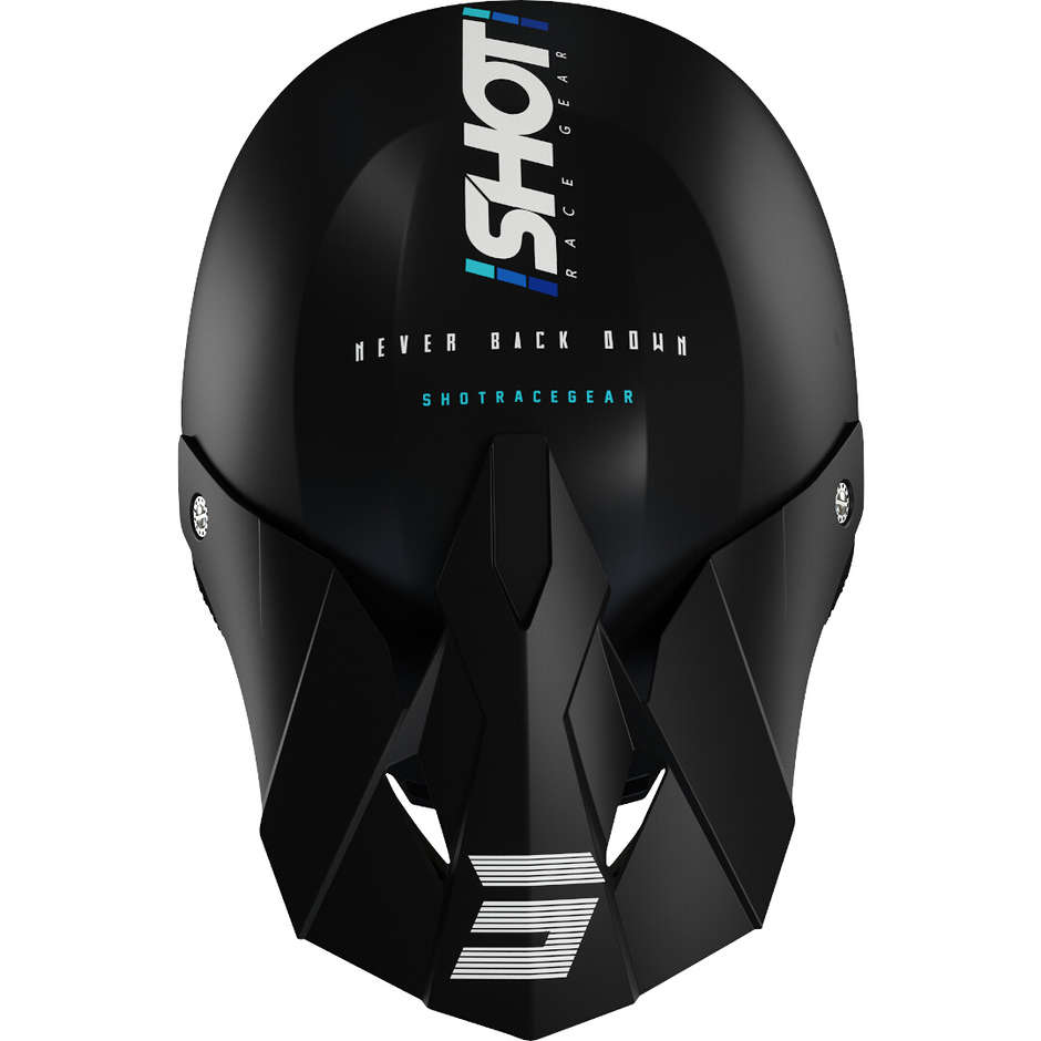 Moto Cross Enduro Helmet Shot FURIOUS STORY Matt Blue