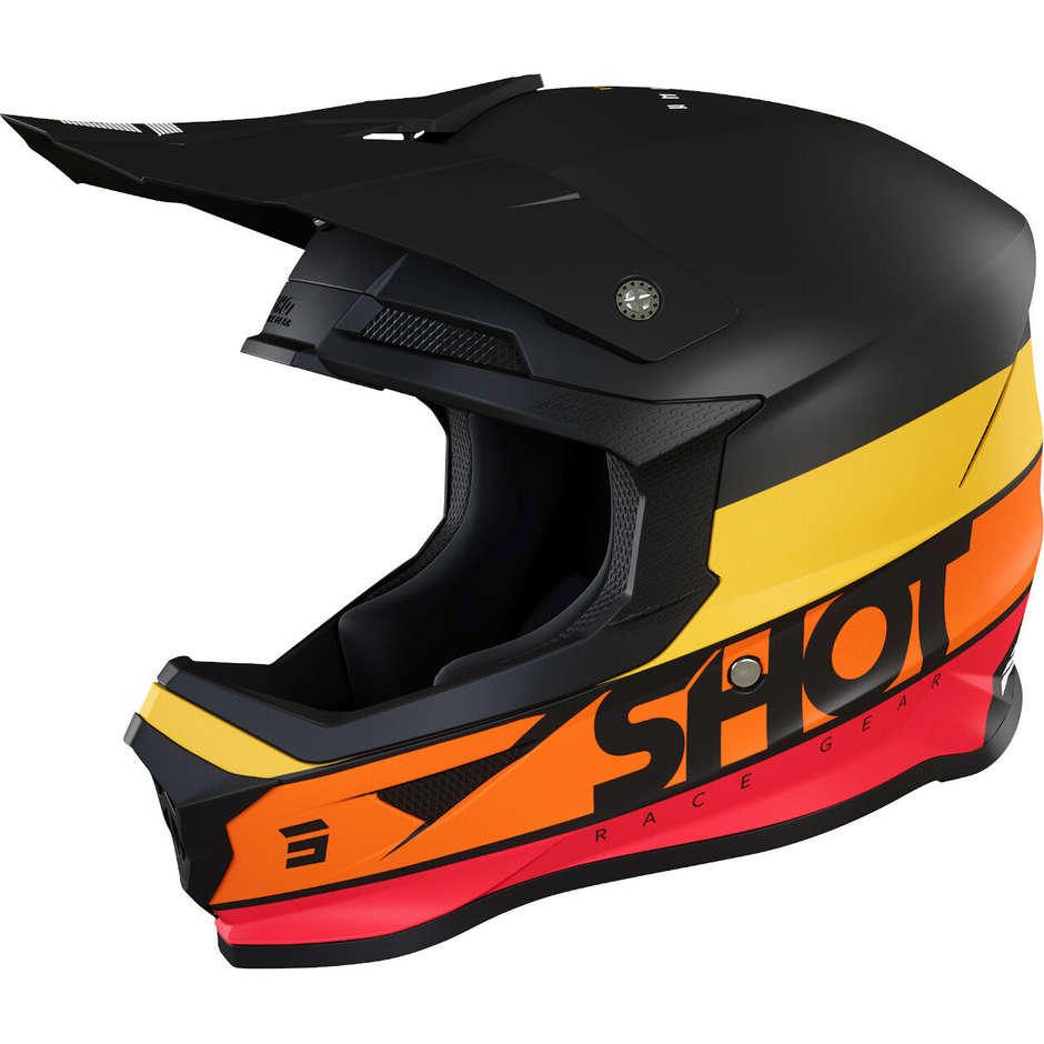 Moto Cross Enduro Helmet Shot FURIOUS STORY Matt Orange