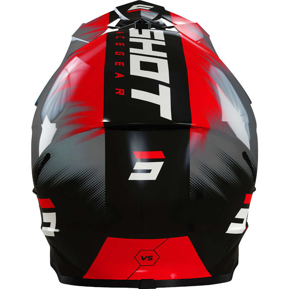 Moto Cross Enduro Helmet Shot FURIOUS VERSUS Glossy Red
