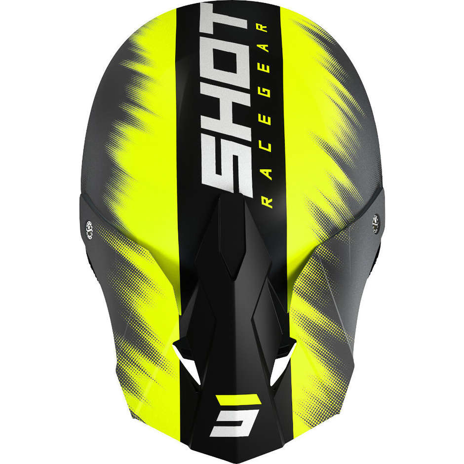 Moto Cross Enduro Helmet Shot FURIOUS VERSUS Neon Yellow Opaque