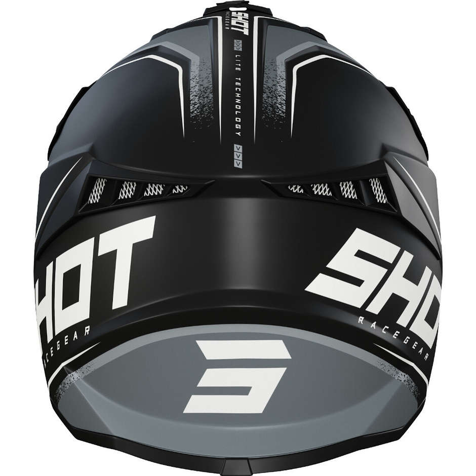 Moto Cross Enduro Helmet Shot LITE PRISM Black White Opaque