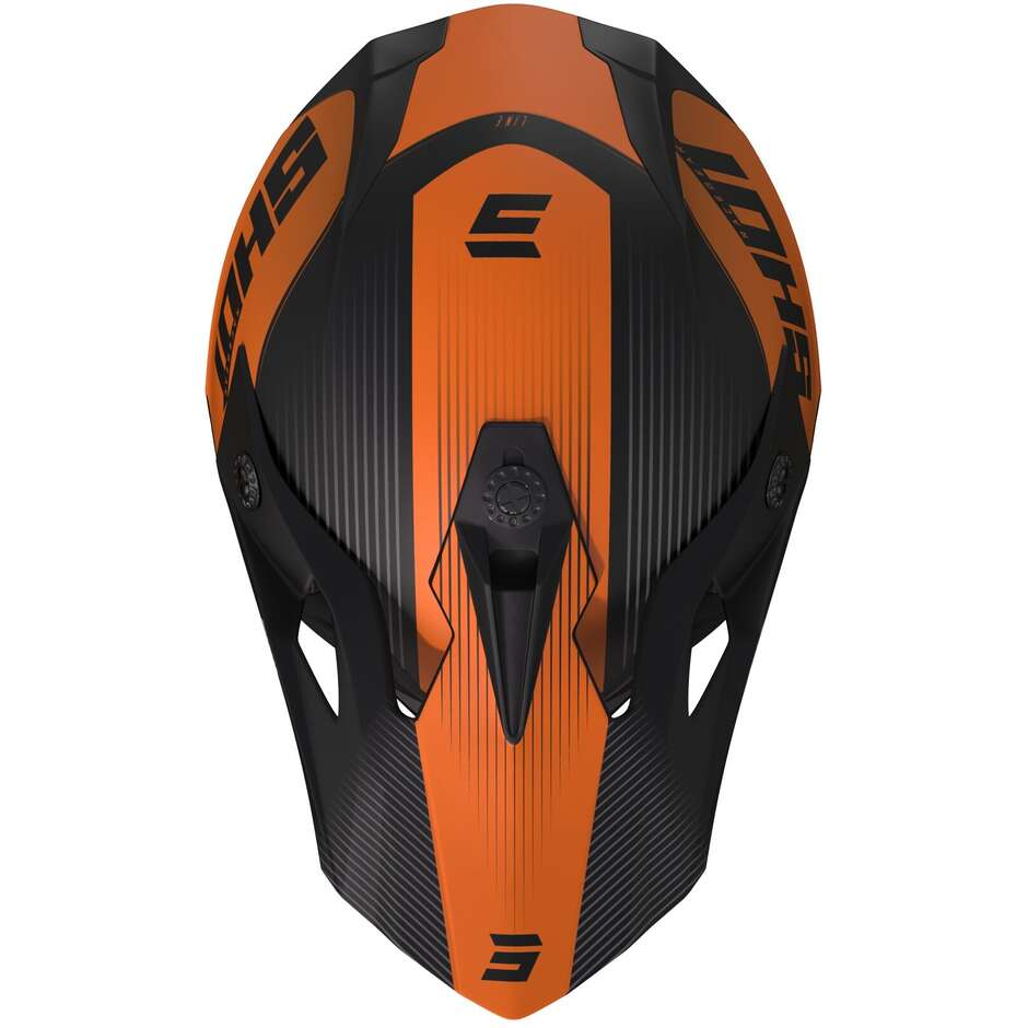 Moto Cross Enduro Helmet Shot PULSE LINE Matt Orange