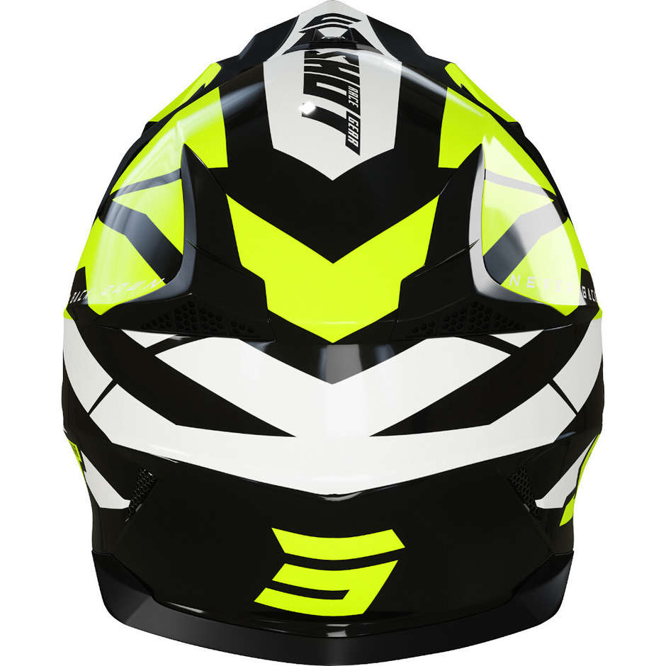 Moto Cross Enduro Helmet Shot PULSE REVENGE Glossy White Neon Yellow
