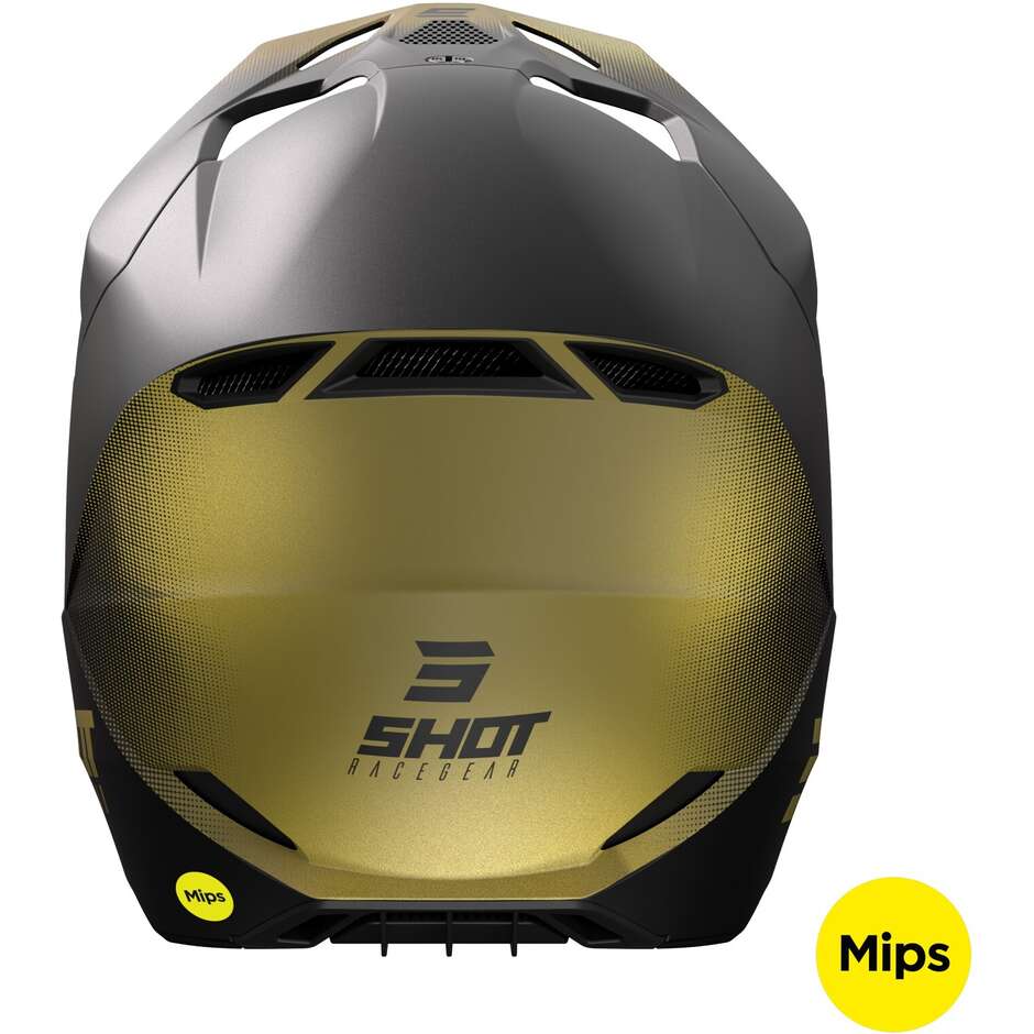 Moto Cross Enduro Helmet Shot RACE RAW Matt Gold