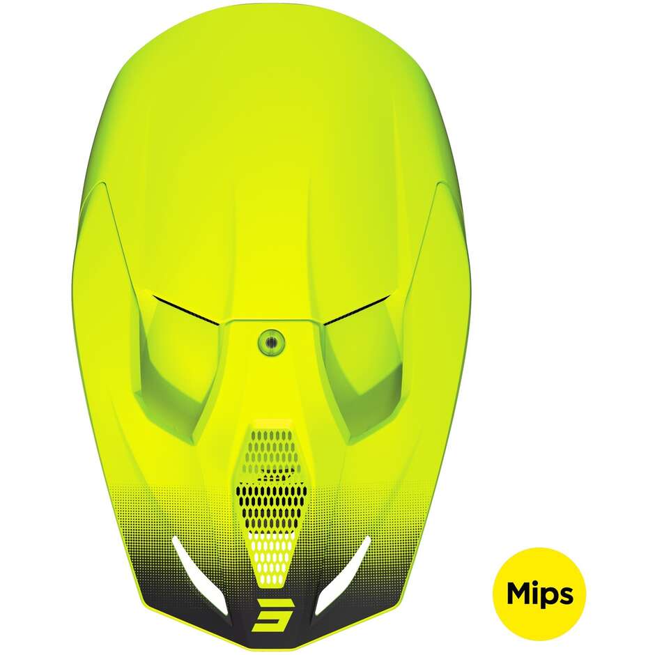 Moto Cross Enduro Helmet Shot RACE RAW Neon Yellow Opaque