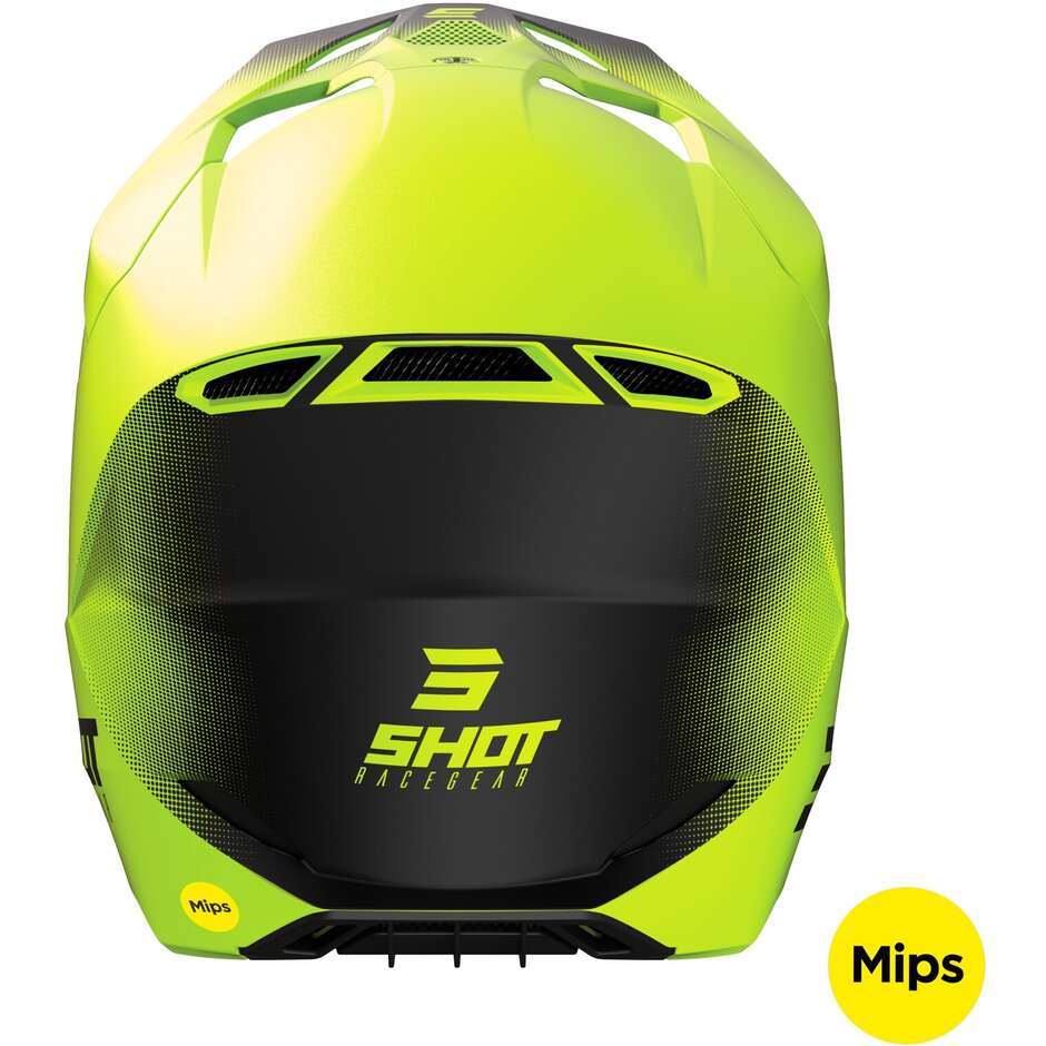Moto Cross Enduro Helmet Shot RACE RAW Neon Yellow Opaque
