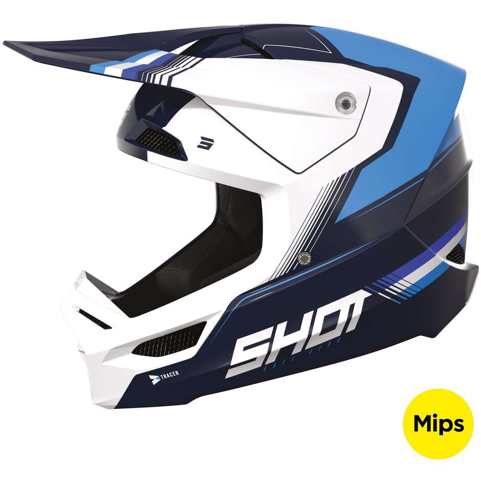 Moto Cross Enduro Helmet Shot RACE TRACER Glossy Blue