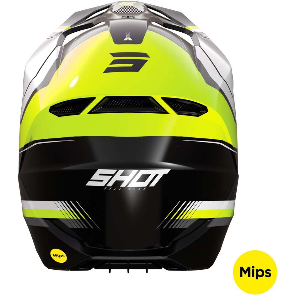 Moto Cross Enduro Helmet Shot RACE TRACER Neon Yellow Glossy