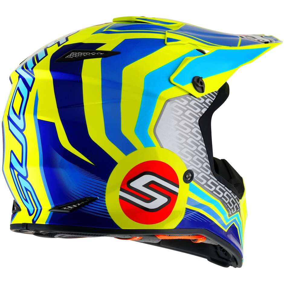 Moto Cross Enduro Helmet Suomy MX SPEED PRO FORWARD Blue Yellow