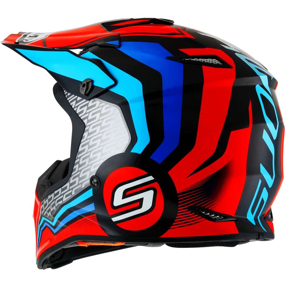 Moto Cross Enduro Helmet Suomy MX SPEED PRO FORWARD Orange BLUE
