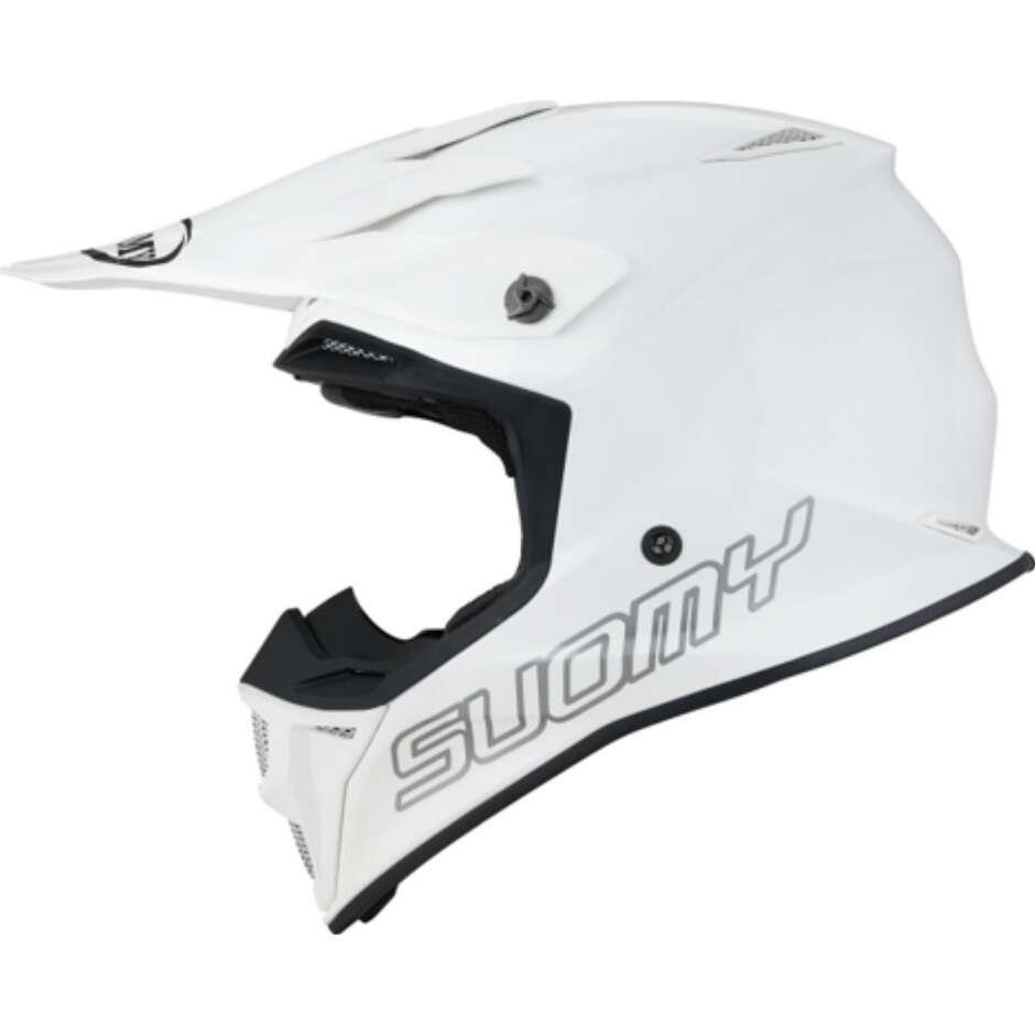 Moto Cross Enduro Helmet Suomy MX SPEED PRO PLAIN White