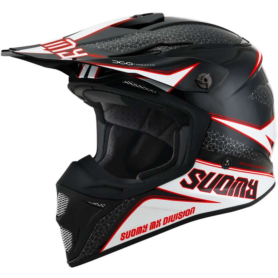 Moto Cross Enduro Helmet Suomy MX SPEED PRO TRANSITION White