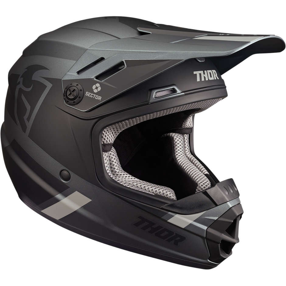 Moto Cross Enduro Helmet Thor SECTOR SPLIT MIPS Carbon Black