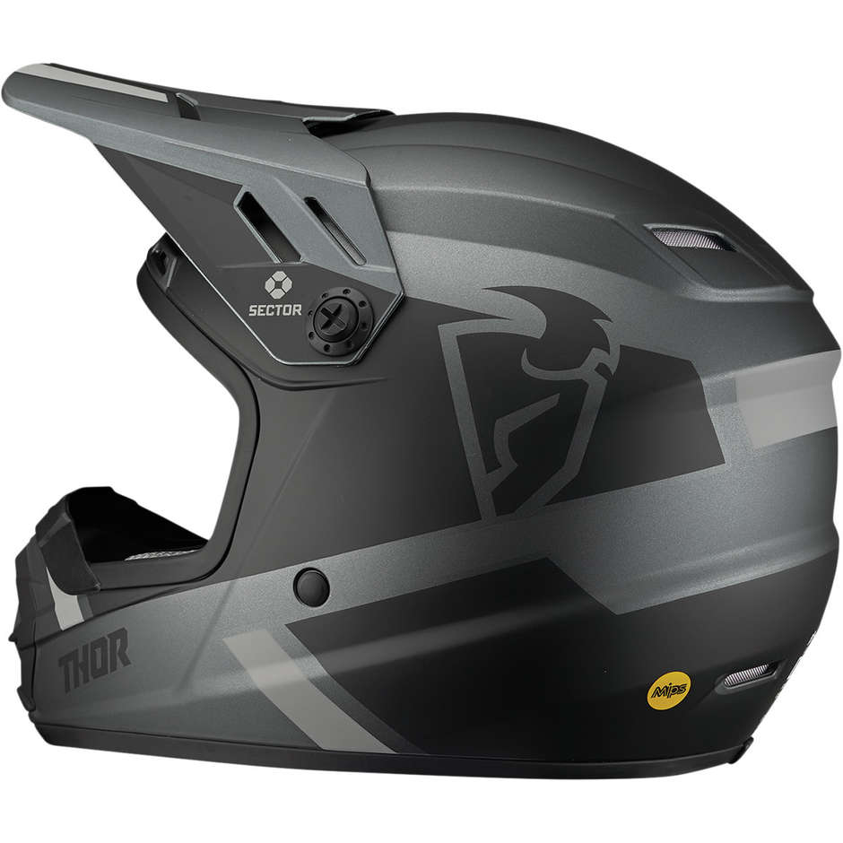 Moto Cross Enduro Helmet Thor SECTOR SPLIT MIPS Carbon Black