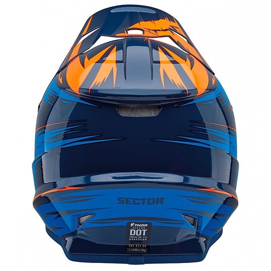 Moto Cross Enduro Helmet Thor Sector Warp S20 Navy Blue Black