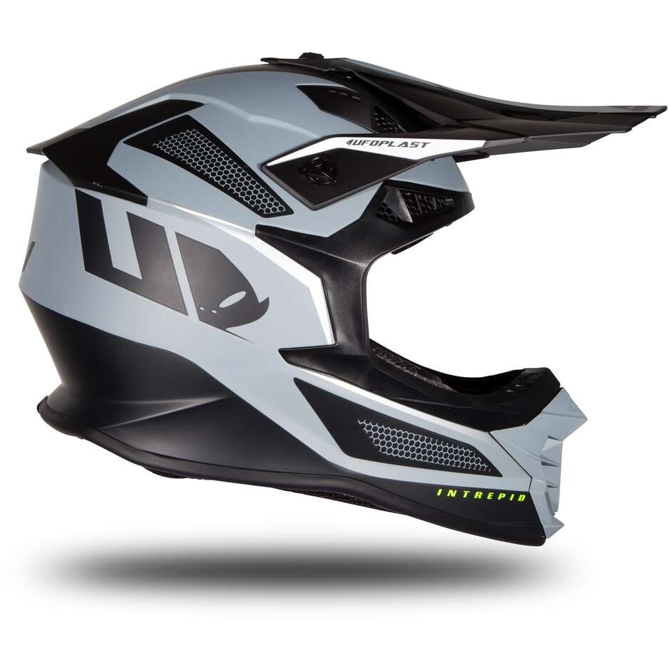 Moto Cross Enduro Helmet Ufo INTREPID Black Gray Matt