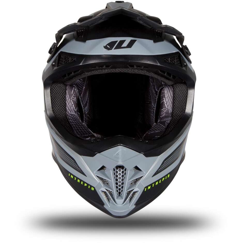Moto Cross Enduro Helmet Ufo INTREPID Black Gray Matt