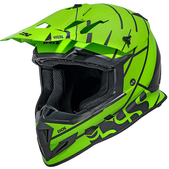 Moto Cross Enduro Ixs 361 2.2 Helmet Matte Green Black