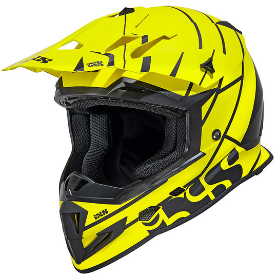 Moto Cross Enduro Ixs 361 2.2 Helmet Matte Yellow Black