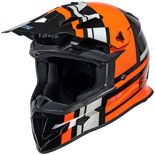 Moto Cross Enduro Ixs 361 2.3 Helmet Matte Black Orange