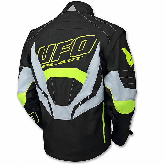 Moto Cross Enduro Jacke UFO Jacke mit abnehmbaren Ärmeln Schwarz