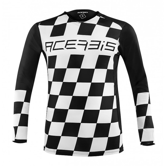 Moto Cross Enduro Jersey Acerbis LTD Start & Finish Black White