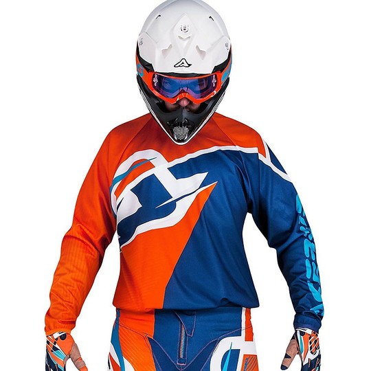 Moto Cross Enduro jersey Acerbis Profil Orange Blue