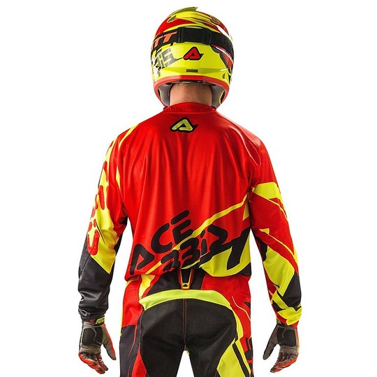 Moto Cross Enduro jersey Acerbis Profile Red Fluorescent Yellow