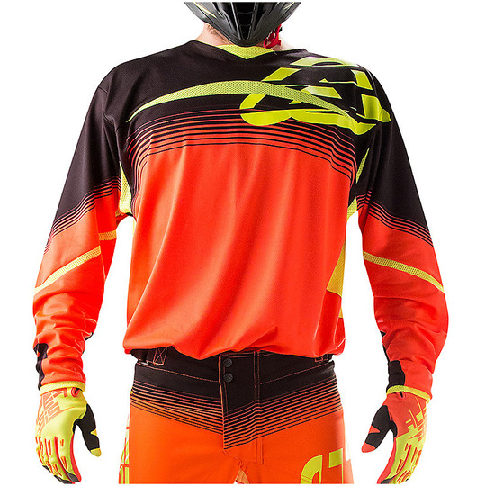Moto Cross Enduro jersey Acerbis X-Flex Black Orange Fluo