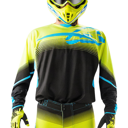 Moto Cross Enduro Jersey Acerbis X-Flex Schwarz gelb fluoreszierend