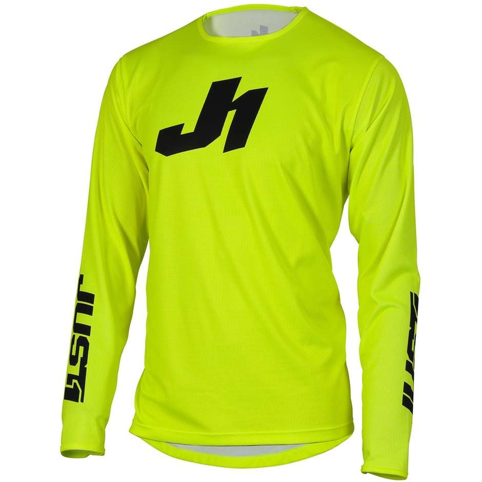 Moto Cross Enduro Jersey Just1 J-ESSENTIAL SOLID Fluo Yellow