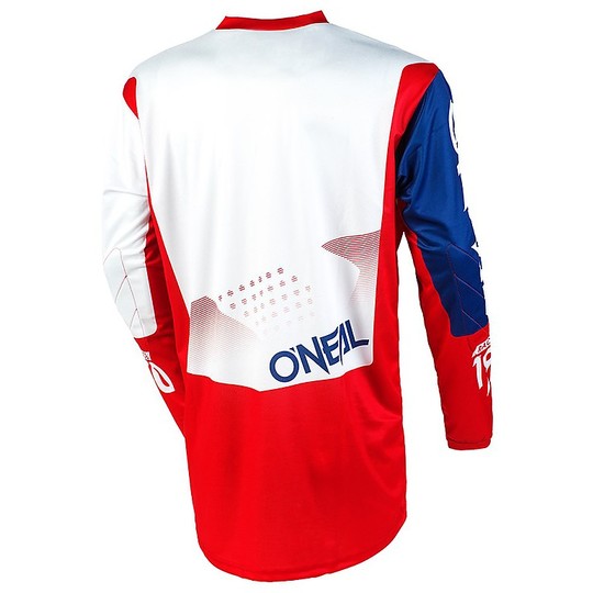 Moto Cross Enduro Jersey Oneal Element Jersey Factor White Blue Red