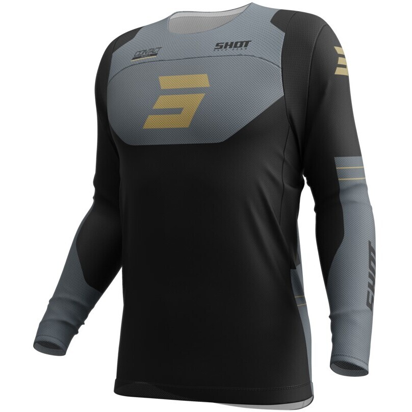 Moto Cross Enduro Jersey Shot CONTACT SHIELD Grey Black Gold