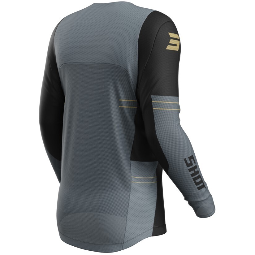 Moto Cross Enduro Jersey Shot CONTACT SHIELD Grey Black Gold