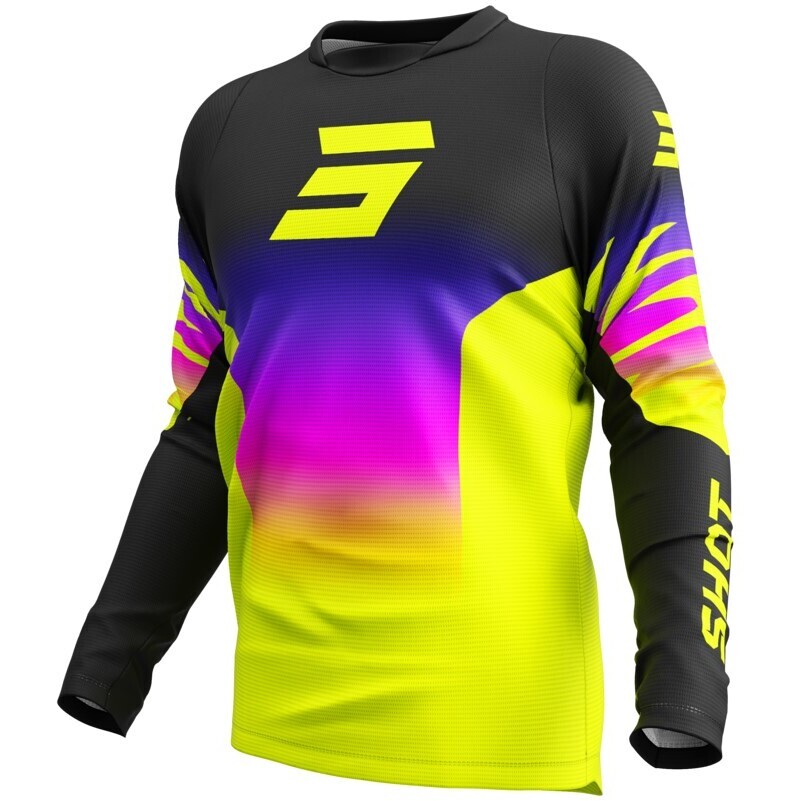 Moto Cross Enduro Jersey Shot DEVO X-TREM Black Yellow Fluo