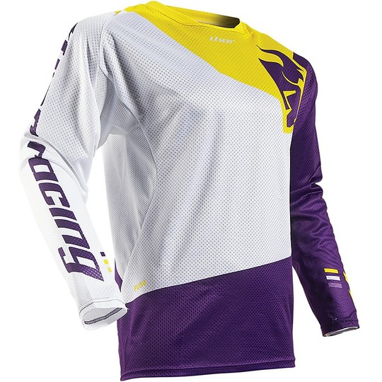 Moto Cross Enduro jersey Thor Fuse Air Pinin Purple White