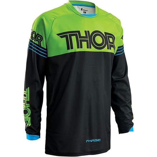 Moto Cross Enduro jersey Thor Phase 2016 Hyperion Black Green