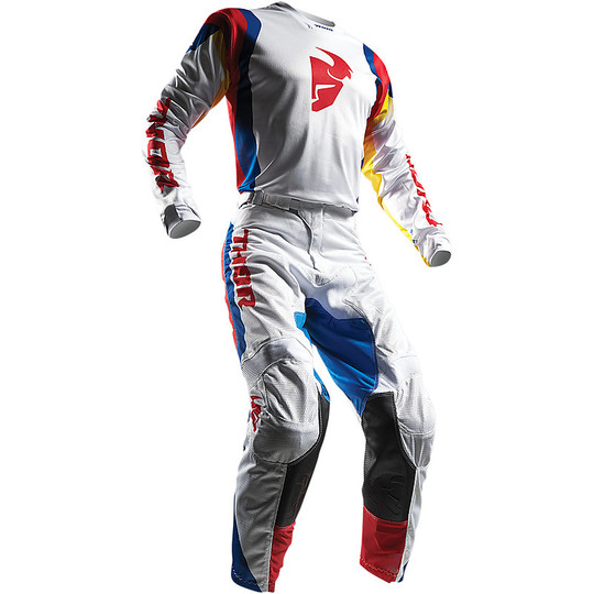Moto Cross Enduro jersey Thor Pulse Air Profile White Multi