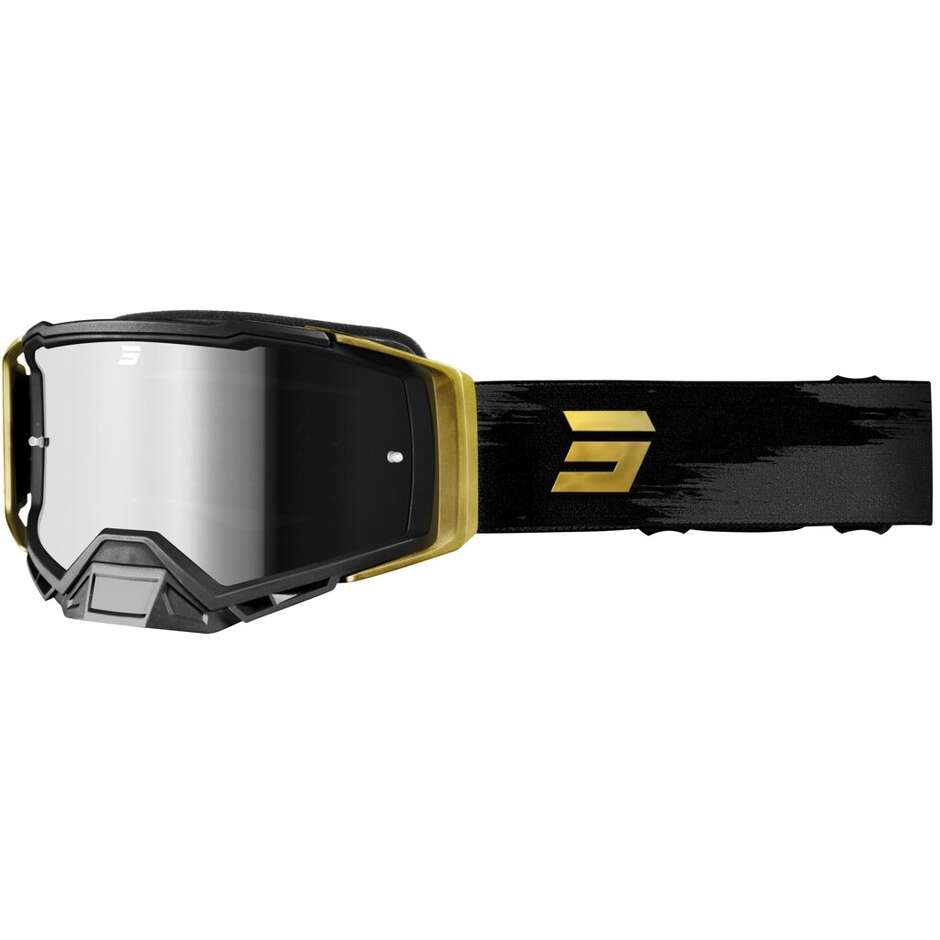 Moto Cross Enduro Mask Shot CORE WEAL Gold Black Matt