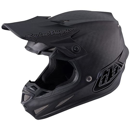 Moto Cross Enduro Motorradhelm Troy Lee Designs SE4 MIDNIGHT Carbon Black