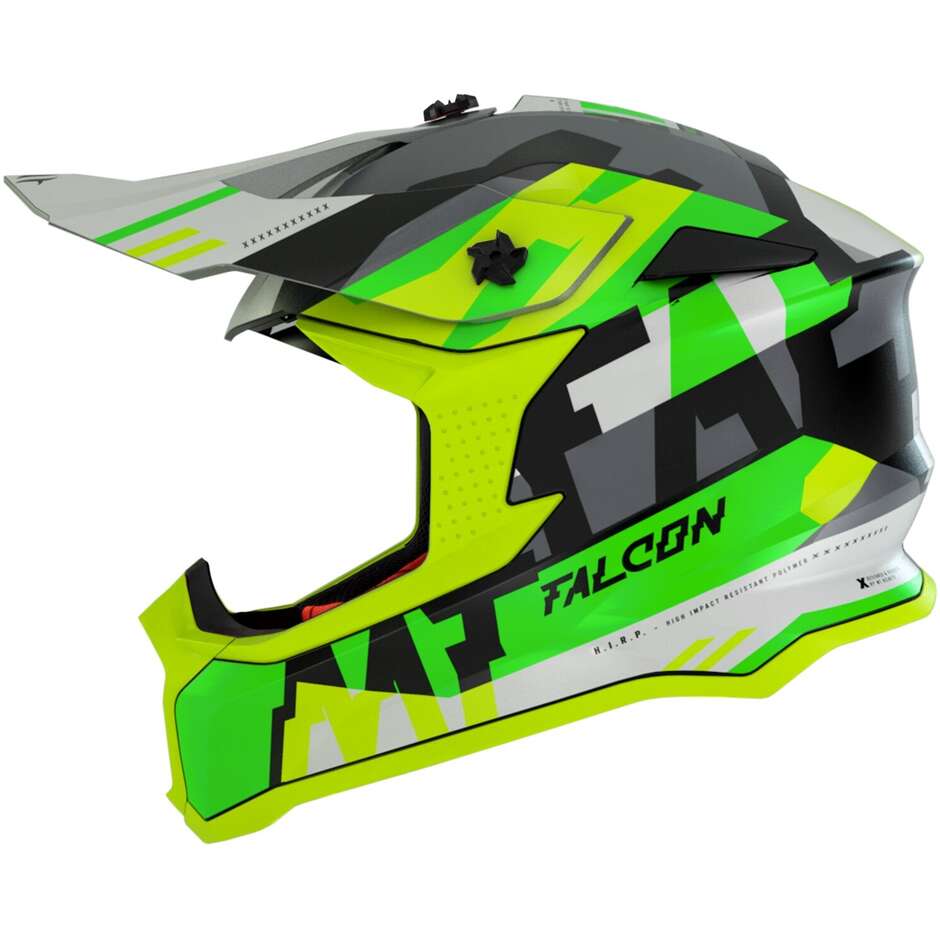 Moto Cross Enduro Mt Helmet FALCON ARYA A3 Glossy Yellow Pearl Matt