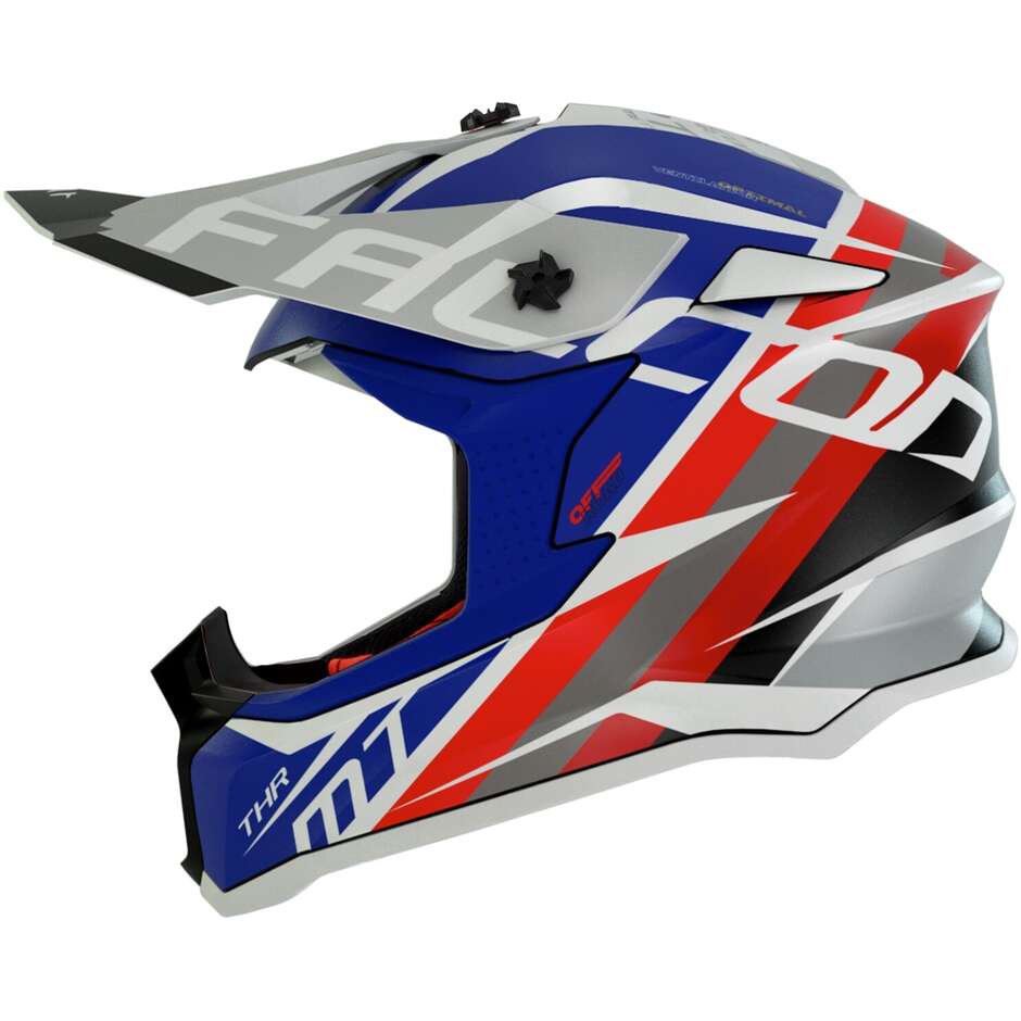 Moto Cross Enduro Mt Helmet FALCON THR A7 Glossy Blue
