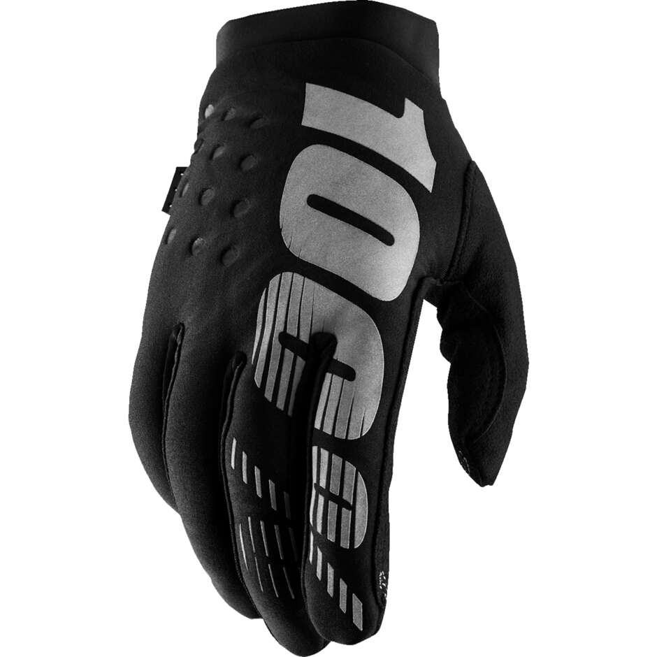 Moto Cross Enduro Mtb Gloves for Children 100% BRISKER Black Grey