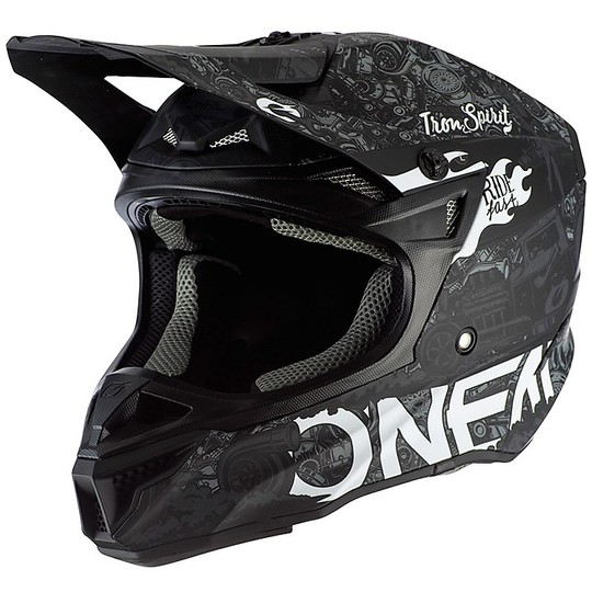 Moto Cross Enduro O'neal 5 Series HR Helmet Black White