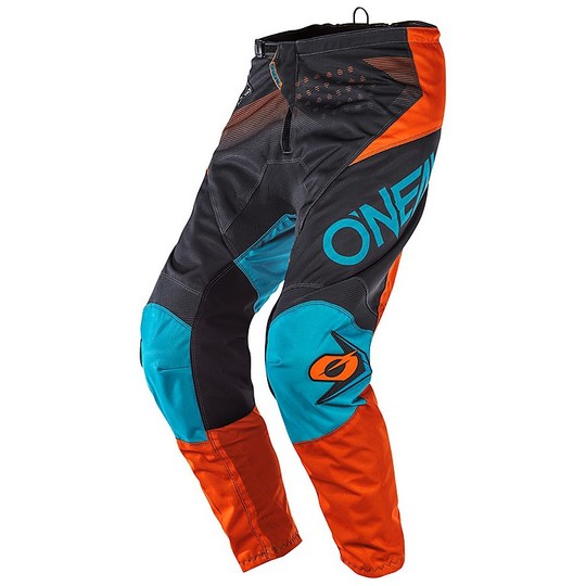 Moto Cross Enduro O'neal Element Hose Factor Pants Grau Orange Blau  Online-Verkauf 