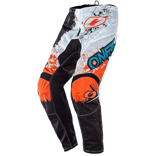Moto Cross Enduro O'neal Element Impact Pants White Orange