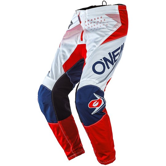 Moto Cross Enduro O'neal Element Pant Factor Pants White Blue Red