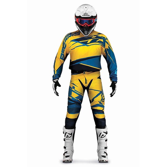 Moto Cross Enduro pants Acerbis X-Gear Yellow Blue