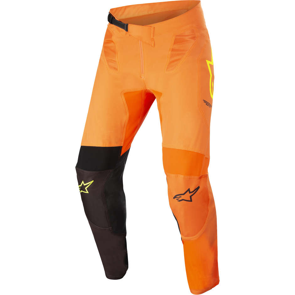 Moto Cross Enduro Pants Alpinestars SUPERTECH BLAZE Orange Black Yellow