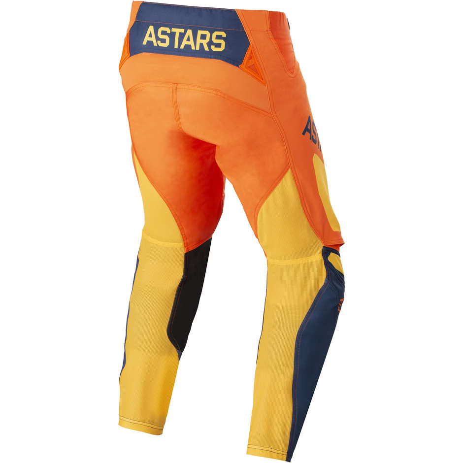 Moto Cross Enduro Pants Alpinestars TECHSTAR FACTORY Orange Blue Yellow